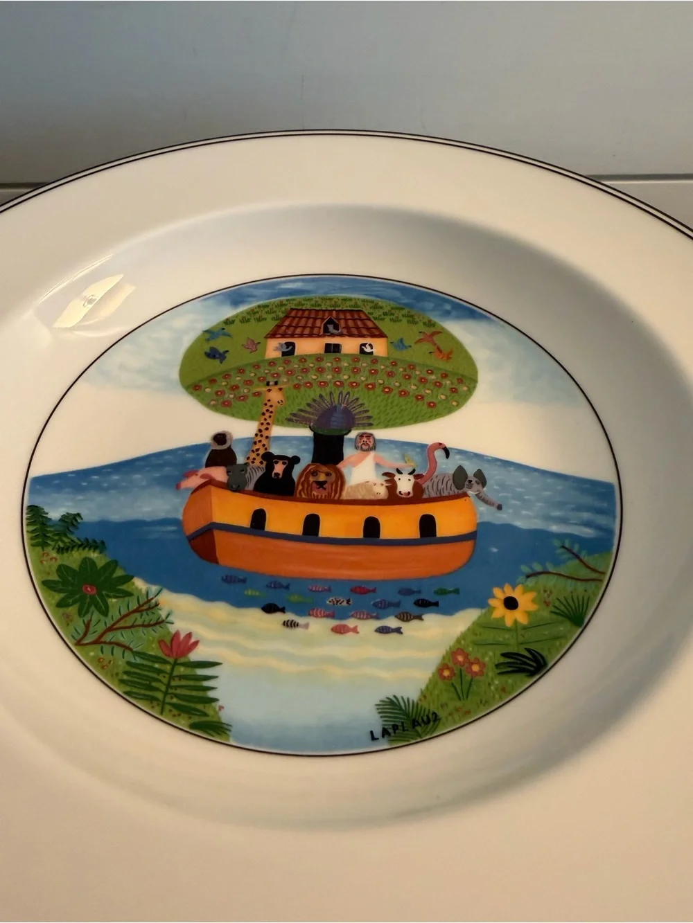 Villeroy & Boch Naif Rim Soup Bowl Noah’s Ark Germany